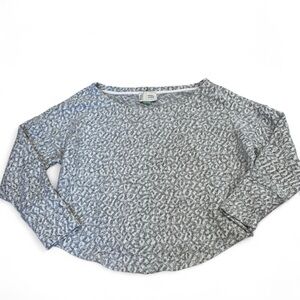 Saturday Sunday by Anthropologie Gray Patterned Women's Top Size XS Oversized